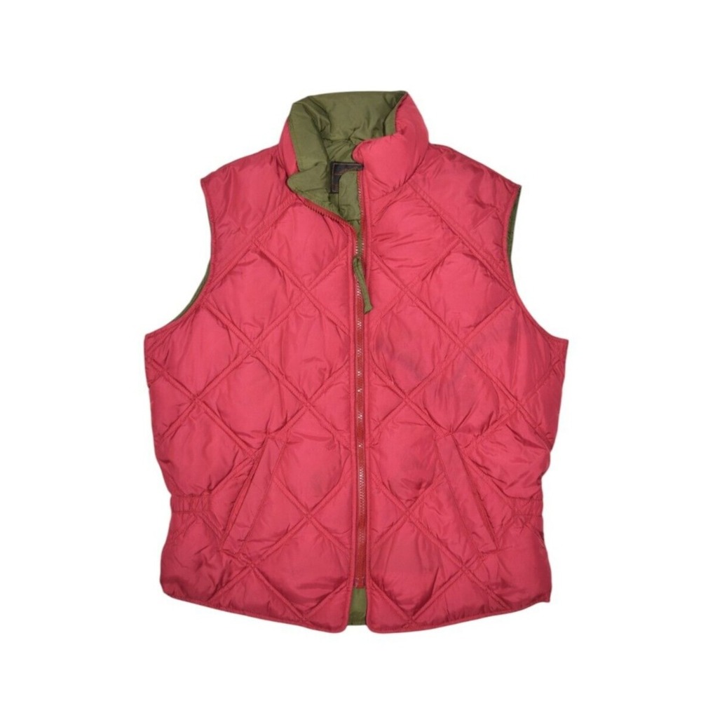 Vintage Eddie Bauer Vest Womens Medium Quilted Puffer Down Insulated Jacket
